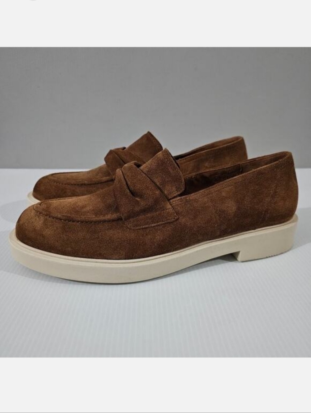 Paul Green Sadie Slip On Loafer Womens UK 7.5 Toffee Brown Suede Leather Casual